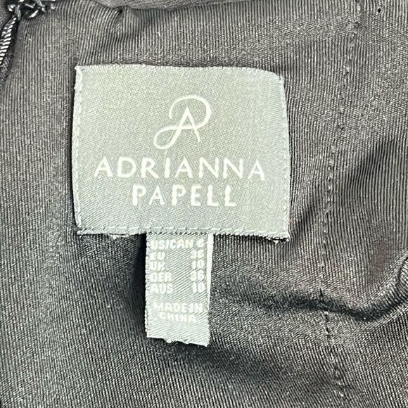 Adrianna Papell black cowl neck shutter pleat dress size 6 - Picture 13 of 16